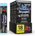 Pedialyte AdvancedCare Plus Electrolyte Powder, with 33% More Electrolytes and PreActive Prebiotics, Berry Frost, Drink Powder Packets, 0.6 oz, 18 Count