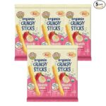 Earth's Best Organic Baby Food, Dissolvable Teething Snack for Babies 6 Months and Older, Strawberry Banana Crunchy Sticks, .56 oz Pack (Pack of 5)