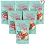 Amara Smoothie Melts - Mixed Red Berries - Baby Snacks Made With Fruits and Vegetables - Healthy Toddler Snacks For Your Kids Lunch Box - Organic Plant Based Yogurt Melts - 6 Resealable Bags